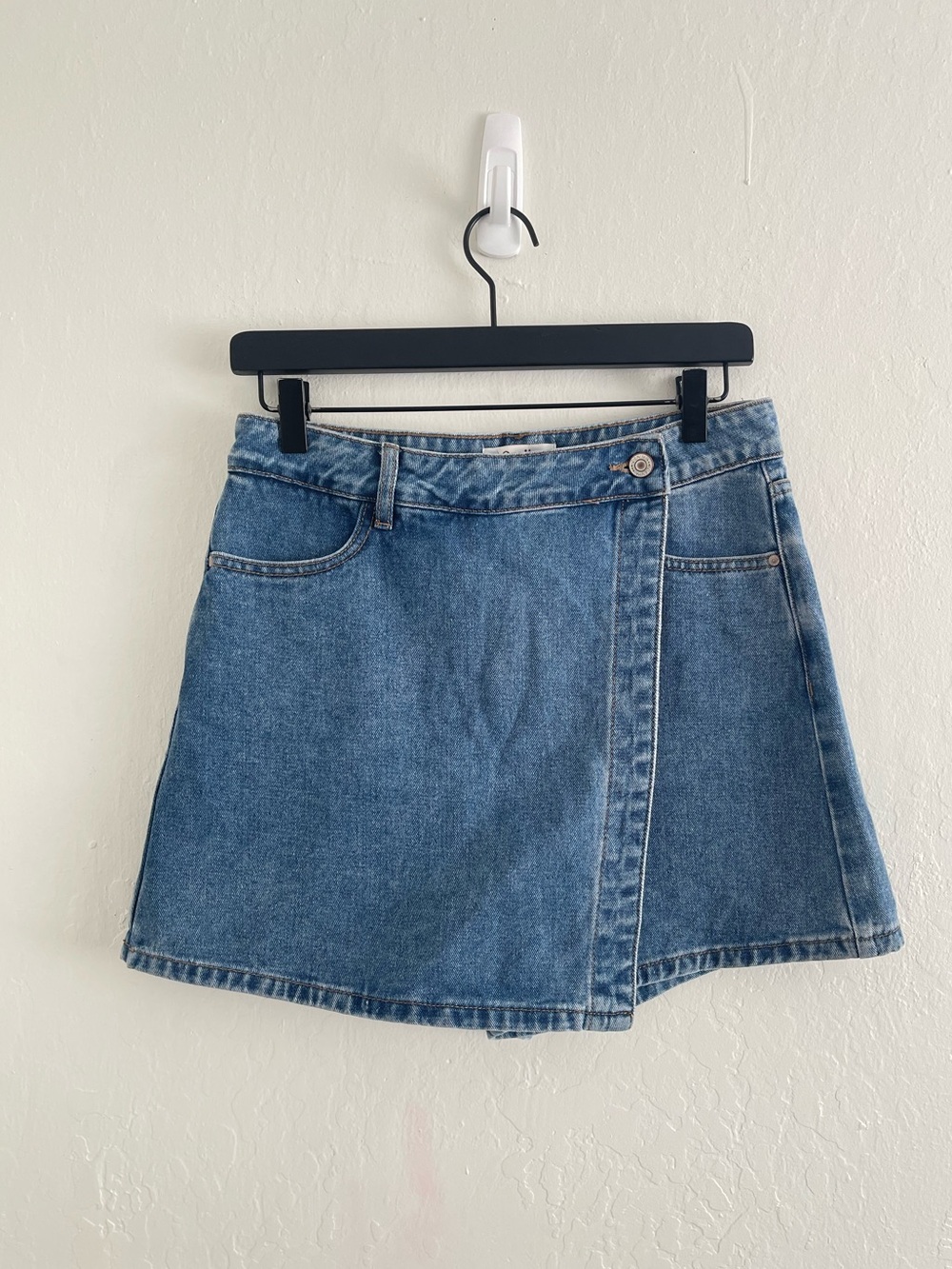 Oraije Paris Jadene Skort Blue Denim Mini Skirt Womens Size Small